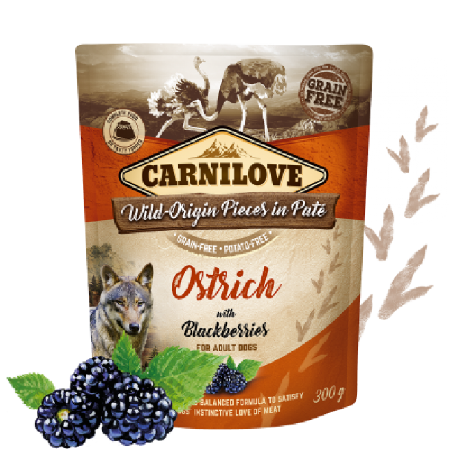 קרנילאב - מזון רטוב לכלבים יען עם פטל שחור 300 גרם